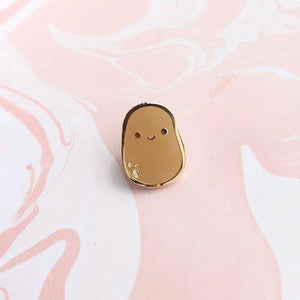 happy potato enamel pin