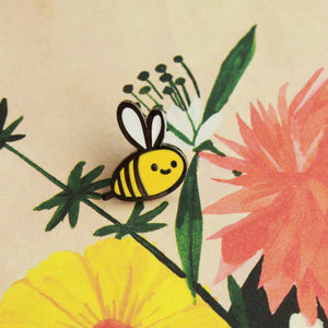 limited edition: happy bee enamel pin