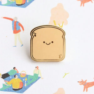 happy loaf enamel pin